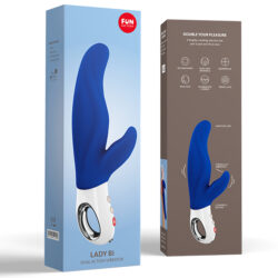 Lady Bi vibromasseur double stimulation vagin et clitoris marque Fun Factory fabriqué en europe bleu foncé