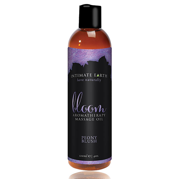 huile de massage marque intimate earth parfum pivoine contenance 120ml