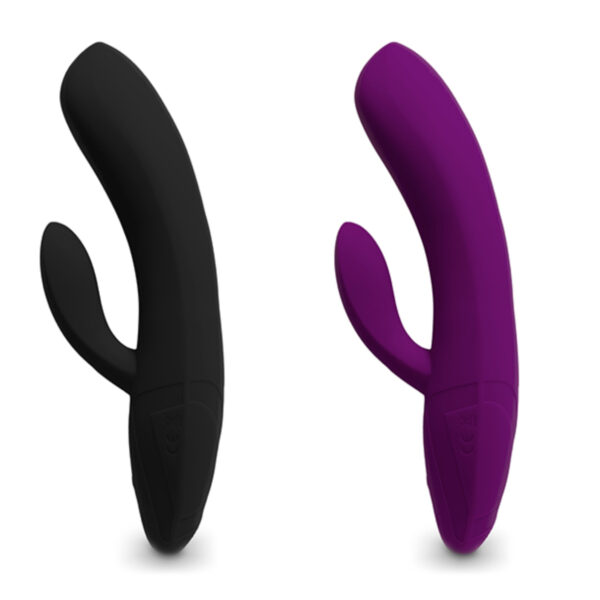 vibromasseur V1 Laid, sextoy double : externe et interne couleurs : violet ou noir