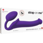 strap-on-me dildo non vibrant utilisable partie insérable sans harnais couleur violette
