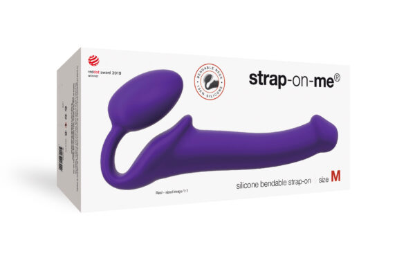 strap-on-me dildo non vibrant utilisable partie insérable sans harnais couleur violette