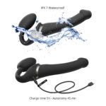 strap on me dildo vibrant avec télécommande et sans harnais couleur noir marque strap-on-me