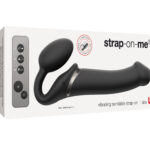 strap on me dildo vibrant avec télécommande et sans harnais couleur noir marque strap-on-me