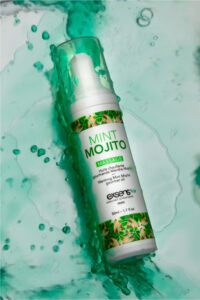 exsens huile de massage chauffante gourmande parfum mojito facon pompe 50ml
