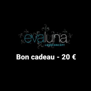 Bon cadeau de 20€ valable un an à la boutique EvaLuna