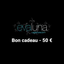 Bon cadeau 50€ valable un an à la boutique EvaLuna