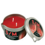 bougie waxplay 100ml boitier métal avec bec verseur cire rouge