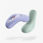 Laya Fun Factory sextoy silicone externe vibrations et tapotements fabriqué en Allemagne couleurs : violet pastel ou vert sauge pastel